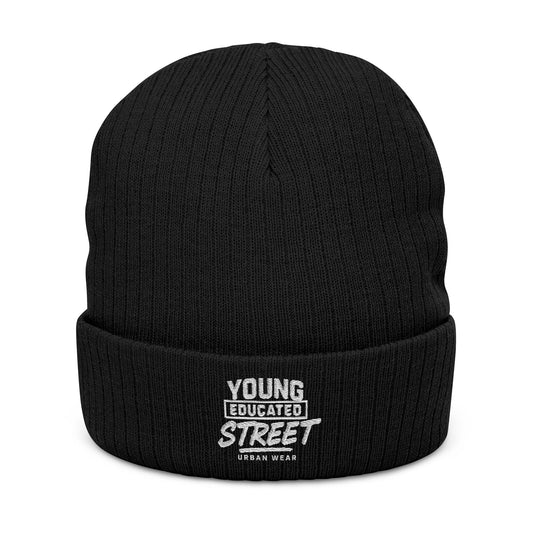 YESUW Embroidered Ribbed Beanie